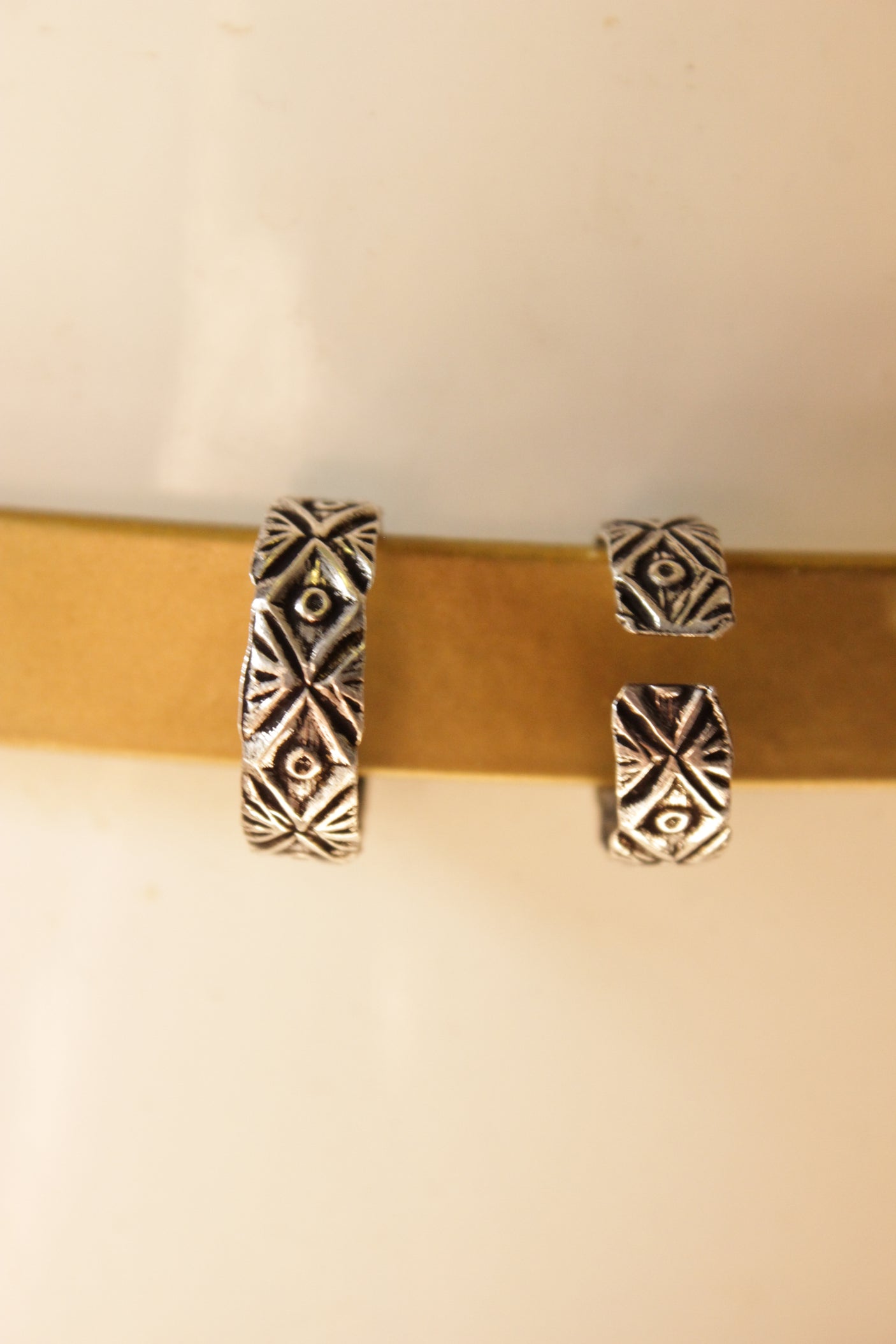 Oxidised Finish Intricately Detailed Set of 2 Toe Rings