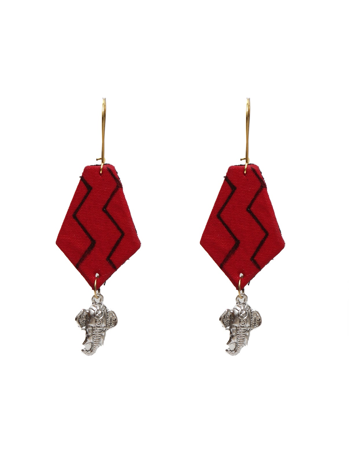 Handmade Fabric Beads Ganesha Necklace Set