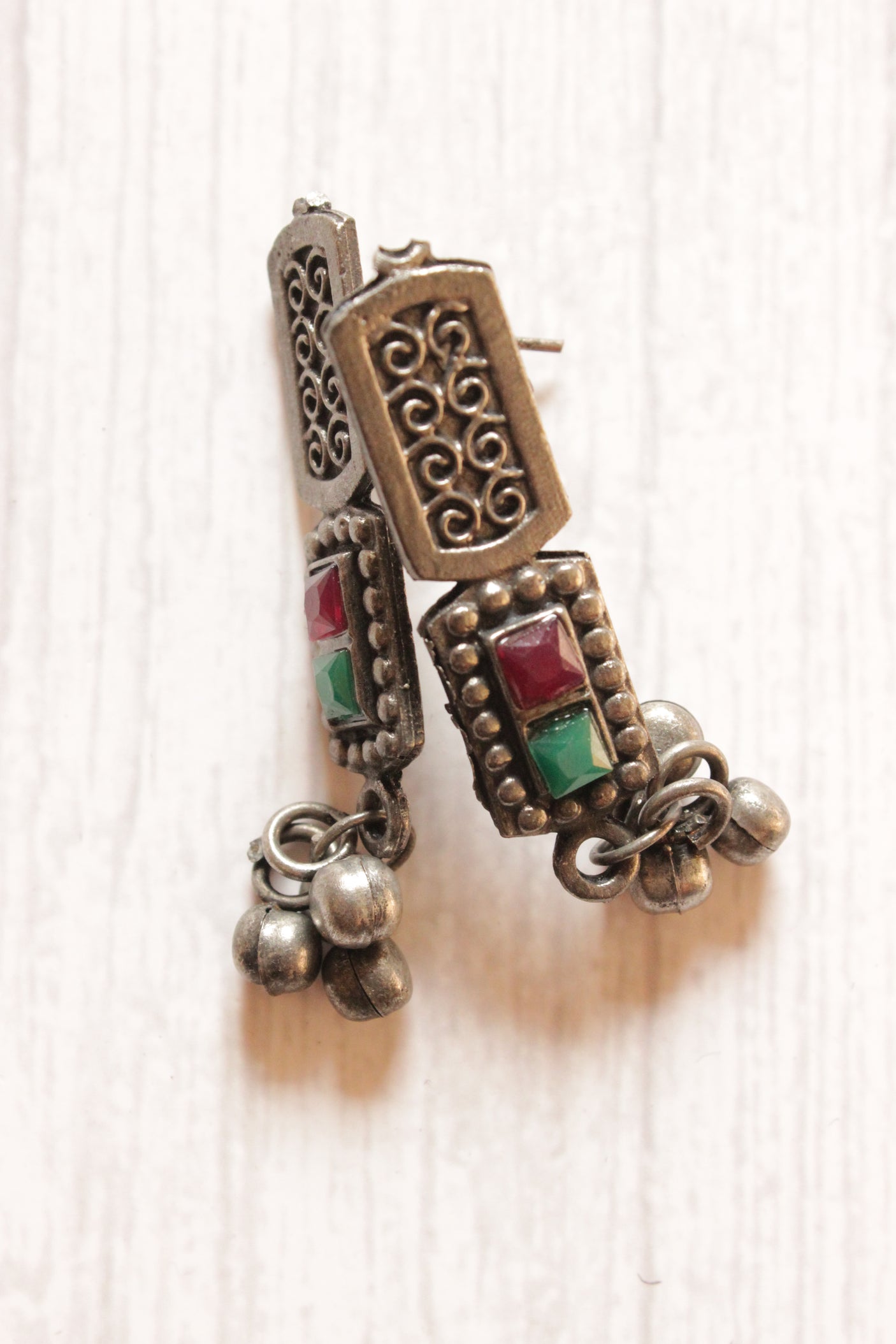 Ganesha Motif Premium Oxidised Finish Long Chain Necklace Set