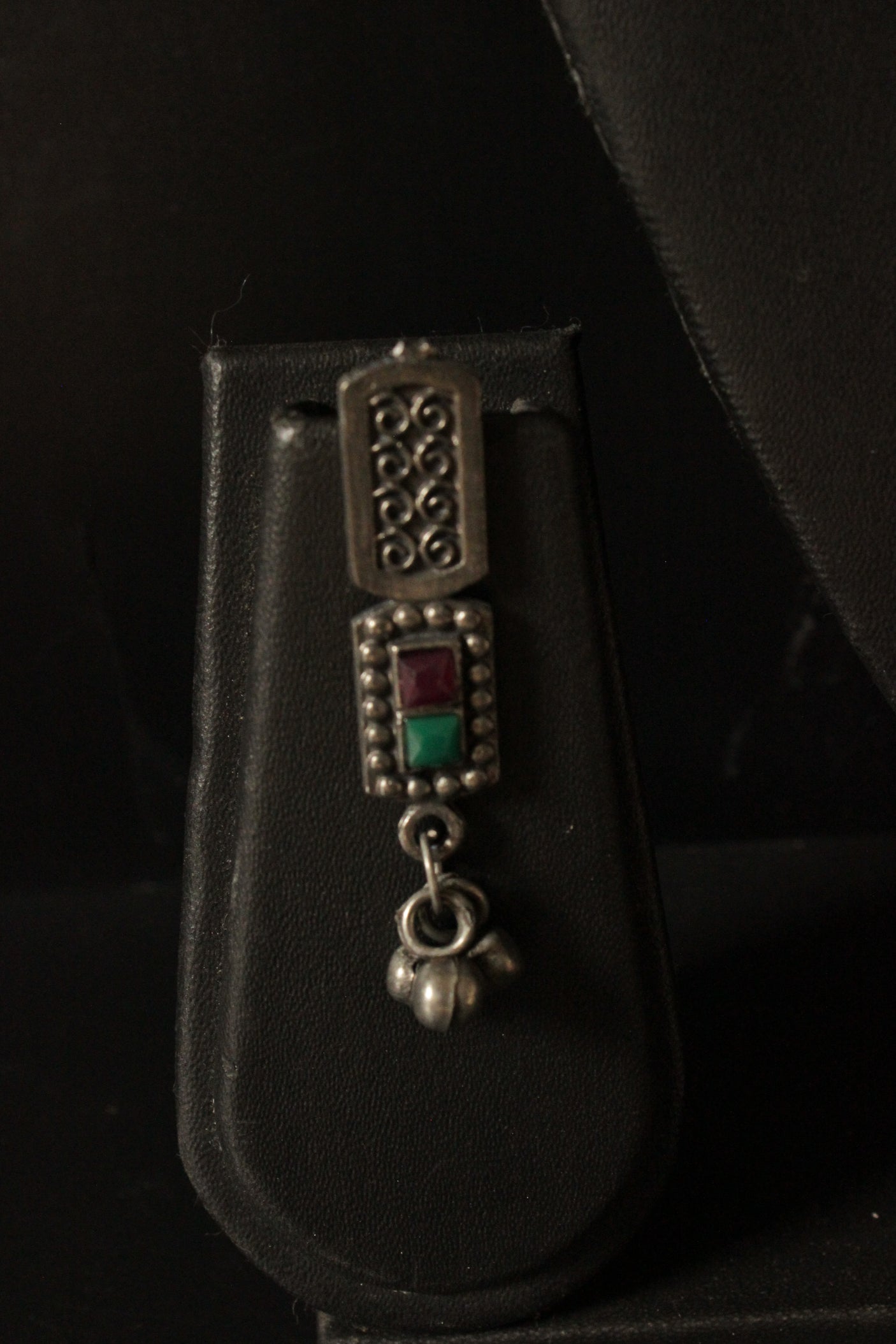 Ganesha Motif Premium Oxidised Finish Long Chain Necklace Set