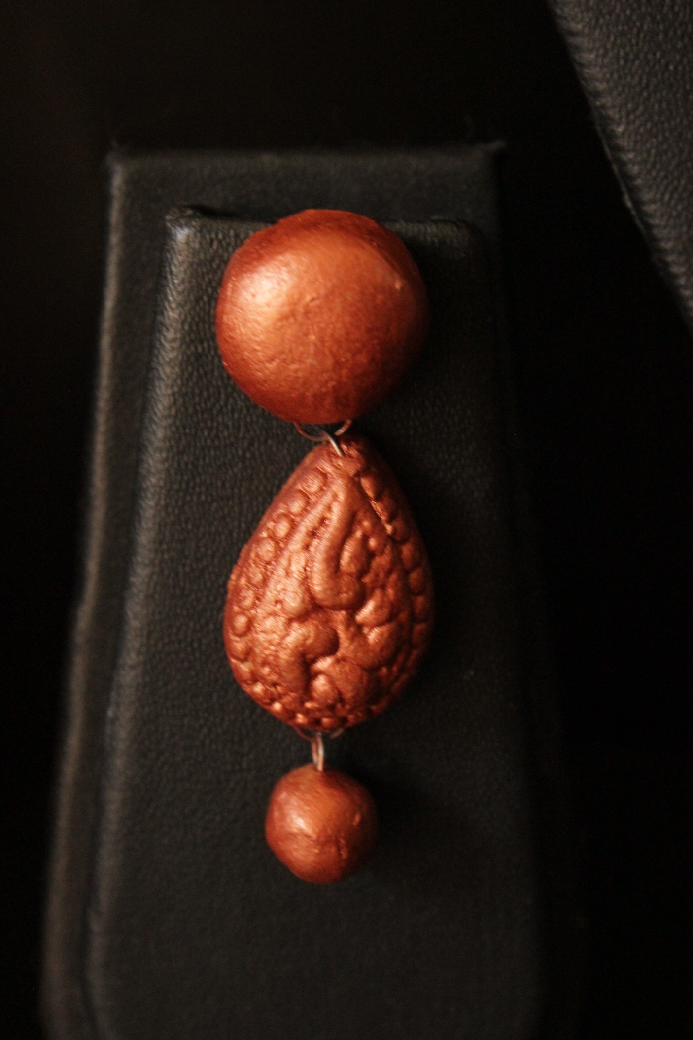 Rose Gold Handcrafted Terracotta Clay Adjustable Length Necklace Set