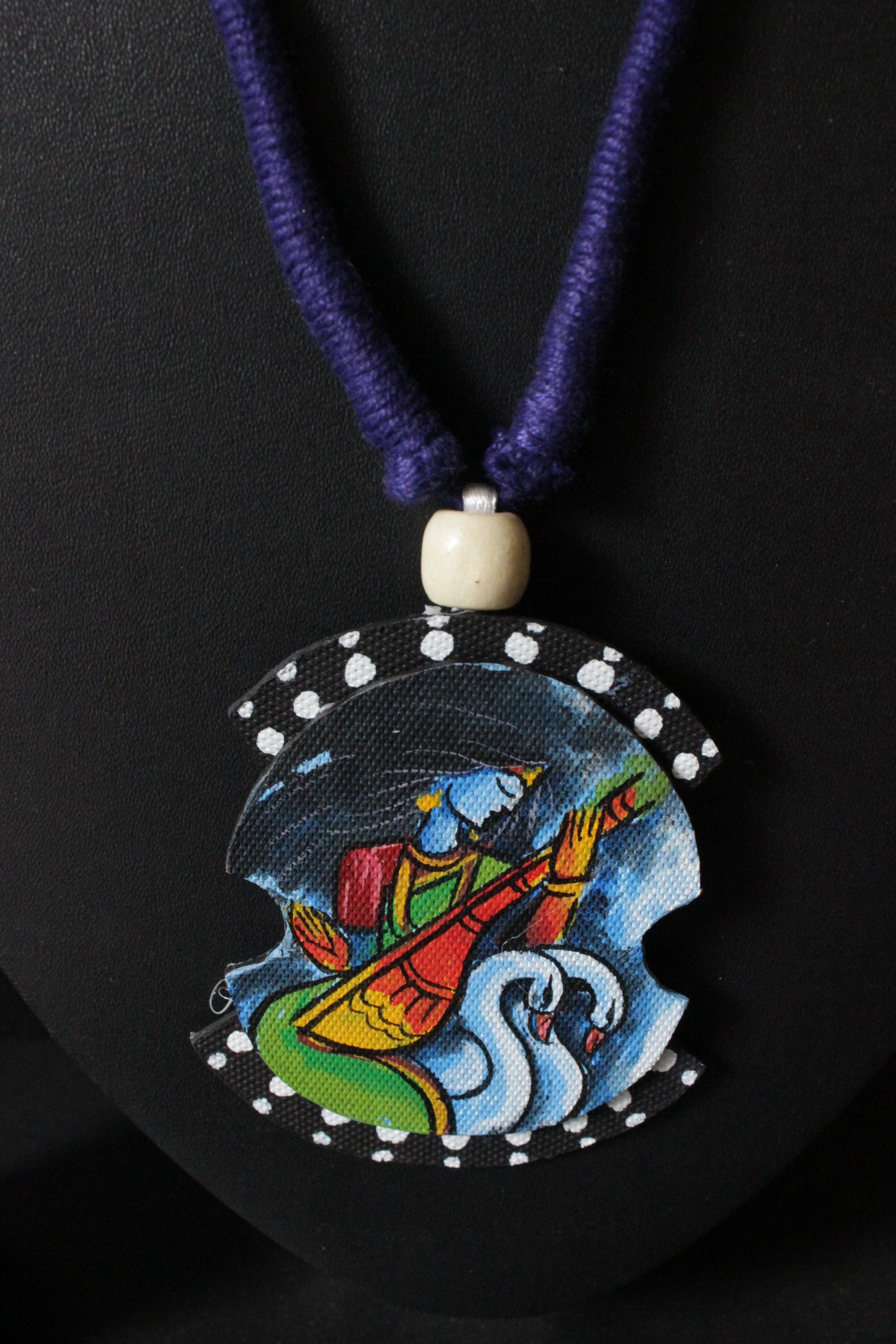 Hand Painted Religious Motif Necklace Set