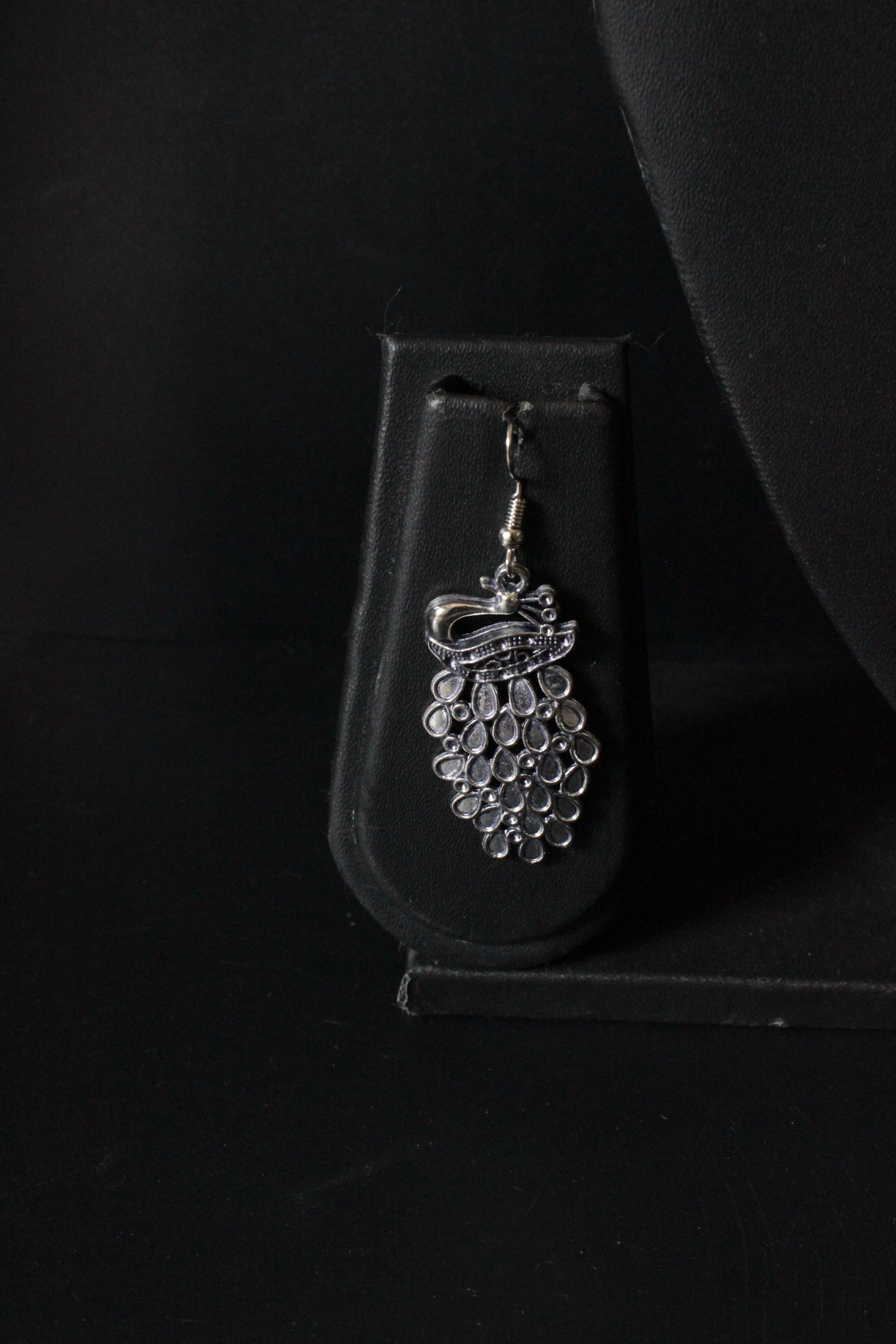 Bride in a Palki Intricately Detailed Silver Finish Necklace Set