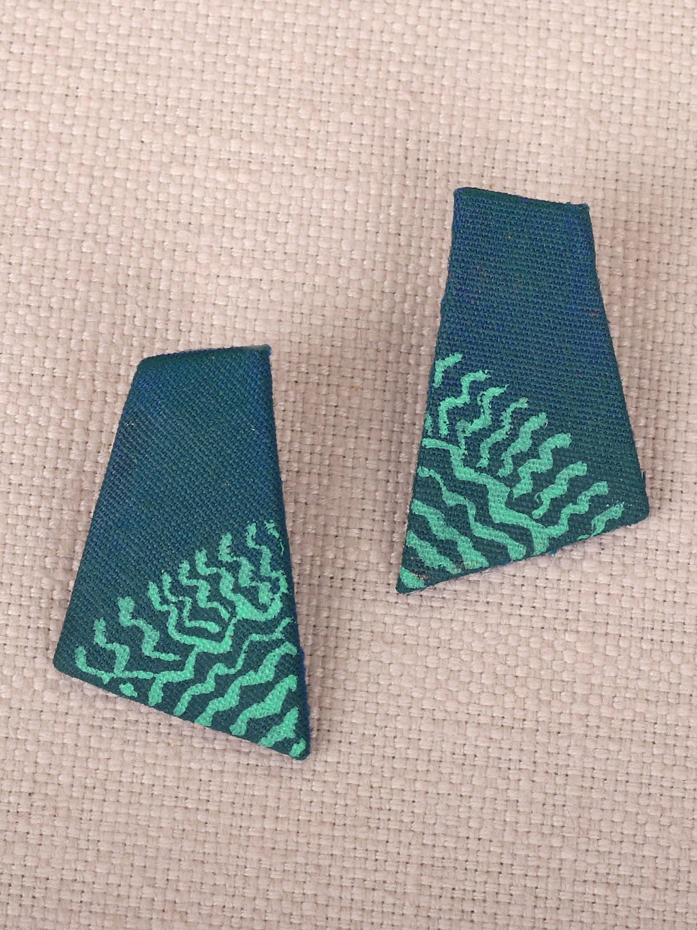 Blue and Green colored Handpainted Terracotta Necklace Set - A Local Tribe