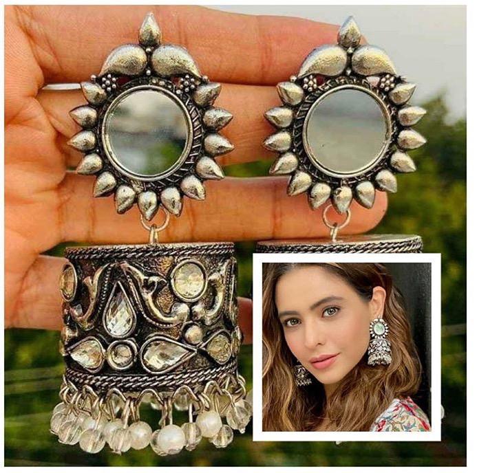 Mirror Jhumkas