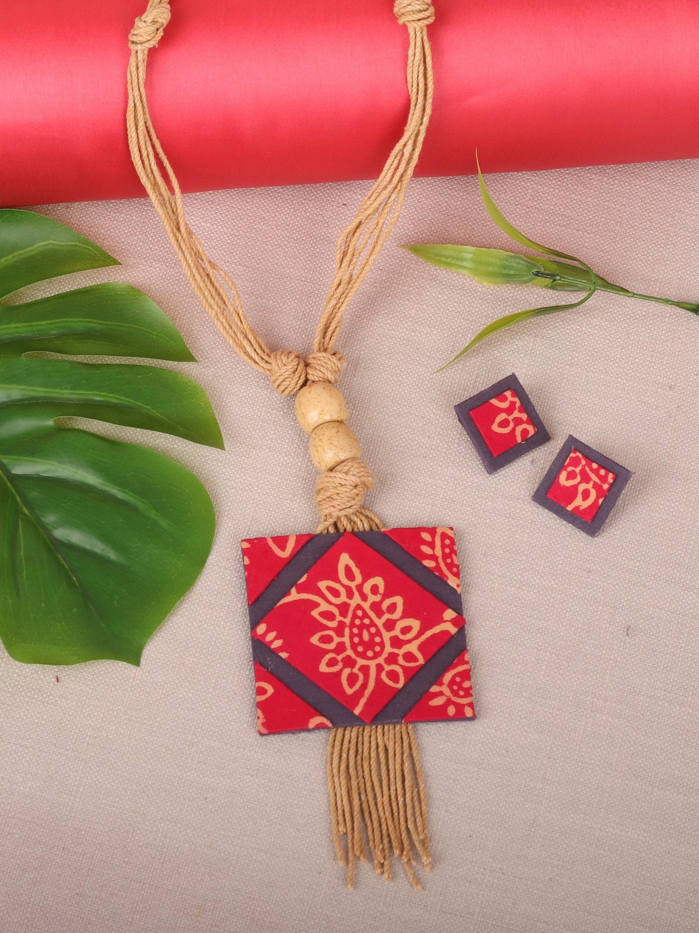 Classy Jute Necklace Set - A Local Tribe