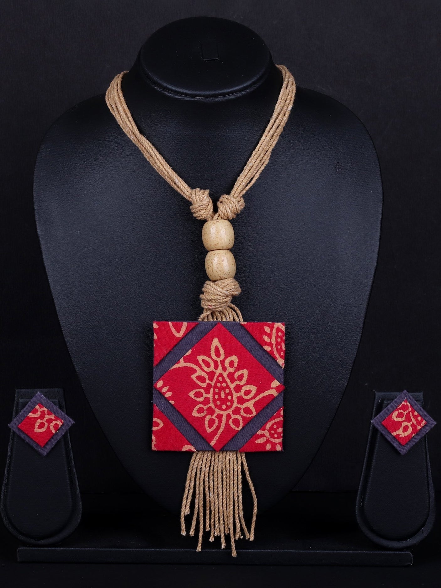 Classy Jute Necklace Set - A Local Tribe
