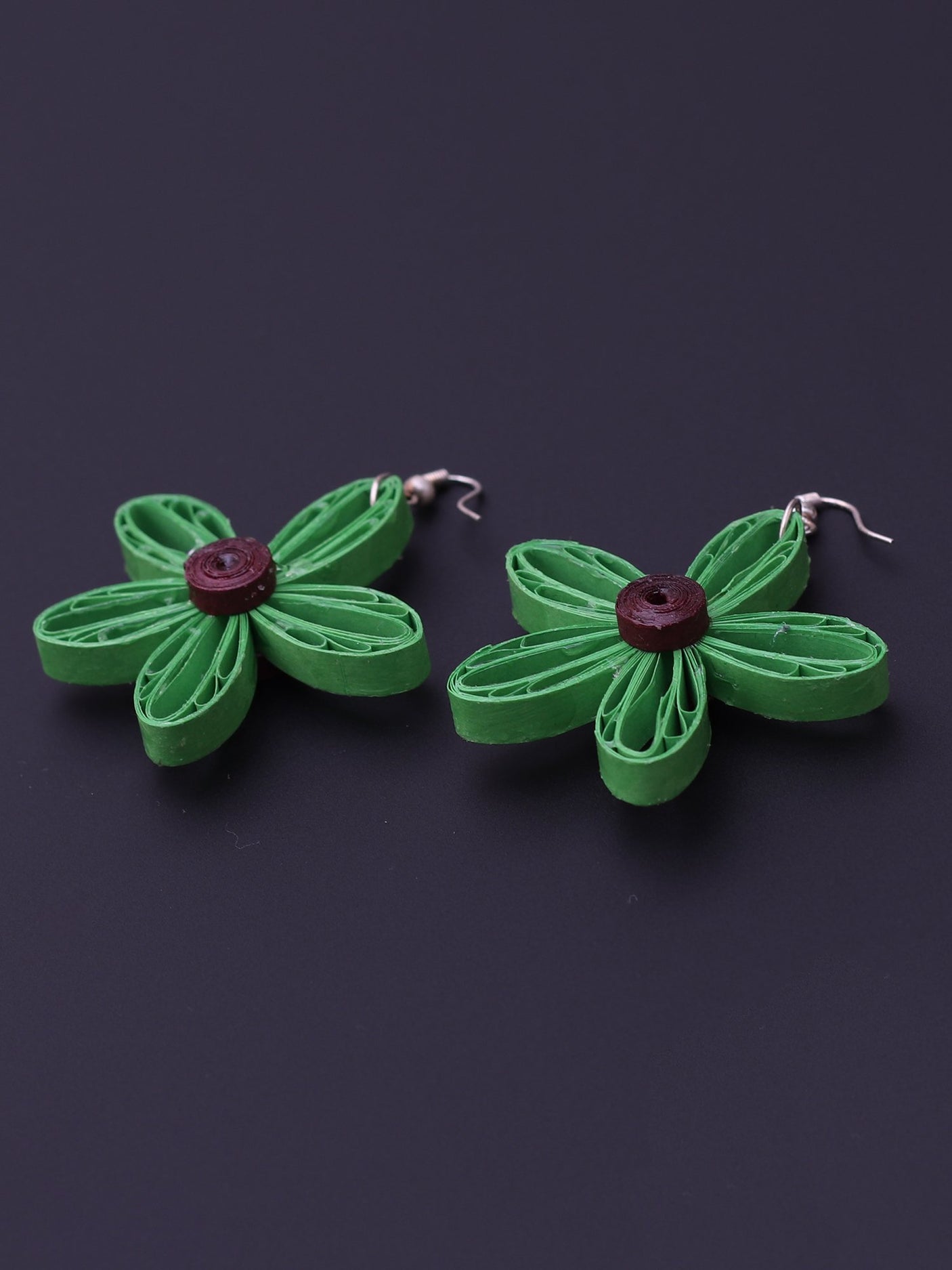 Floral Green Drop Earrings - A Local Tribe