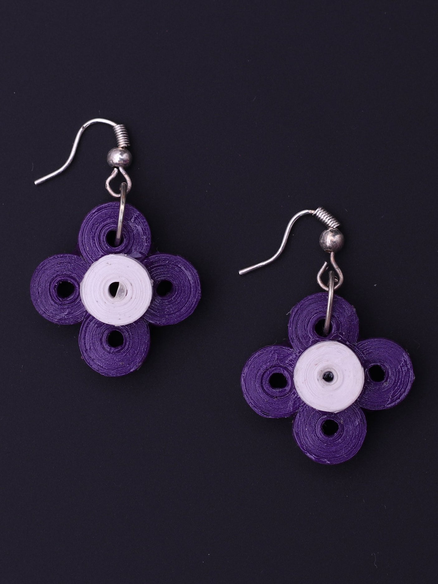 Floral Indigo Drop Earrings - A Local Tribe