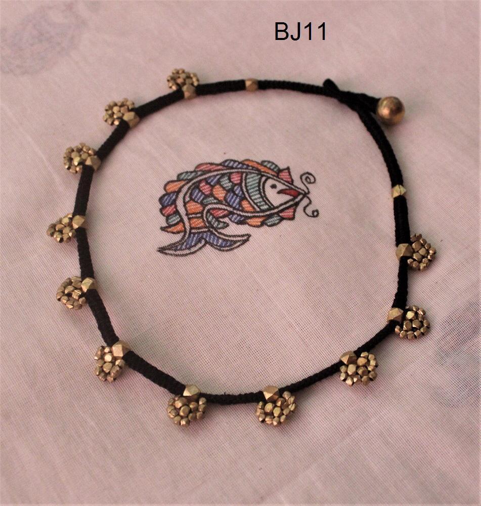 Floral Thread Dhokra Necklace - A Local Tribe