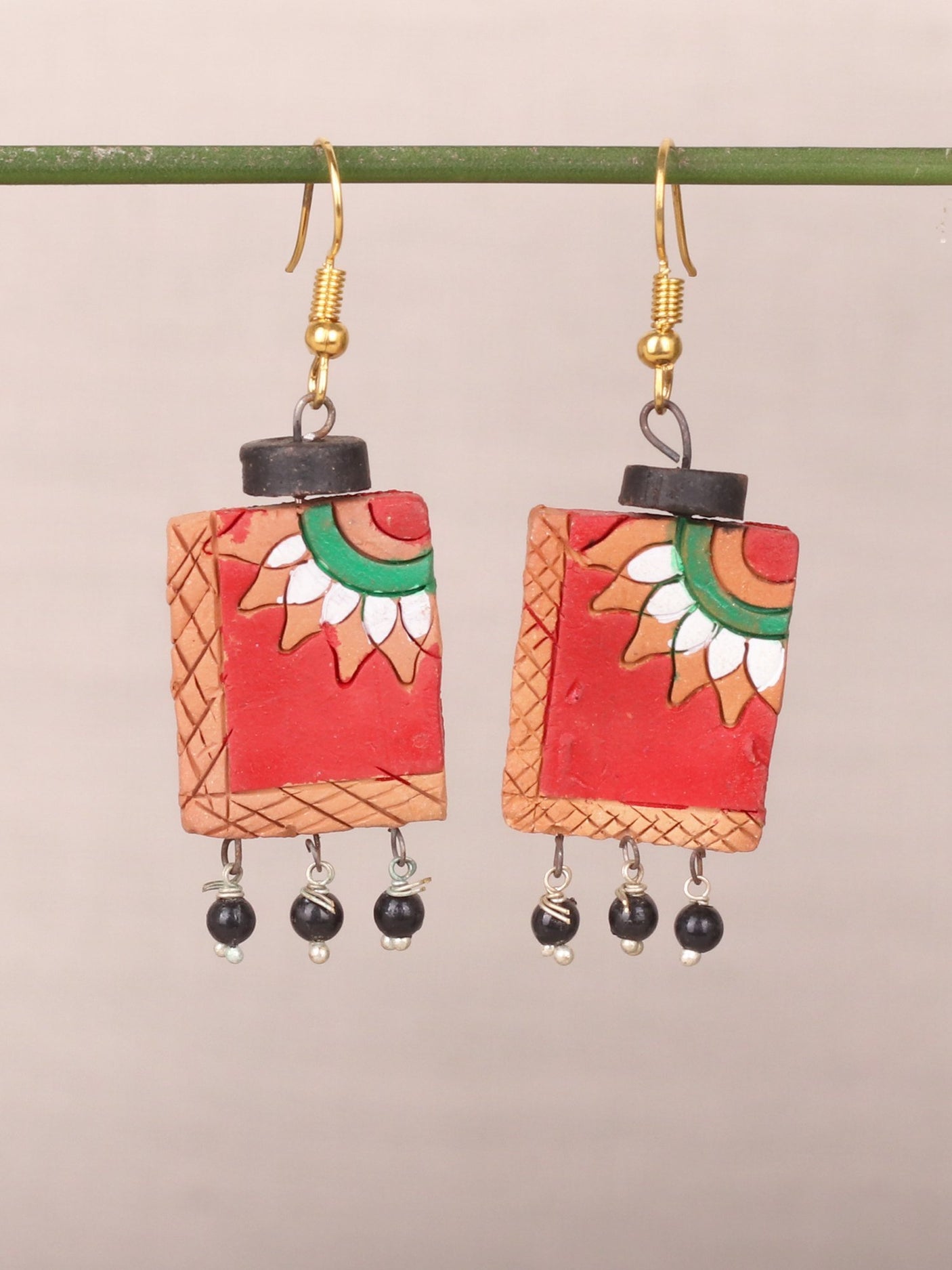 Handpainted Elegnat Hook Earrings - A Local Tribe