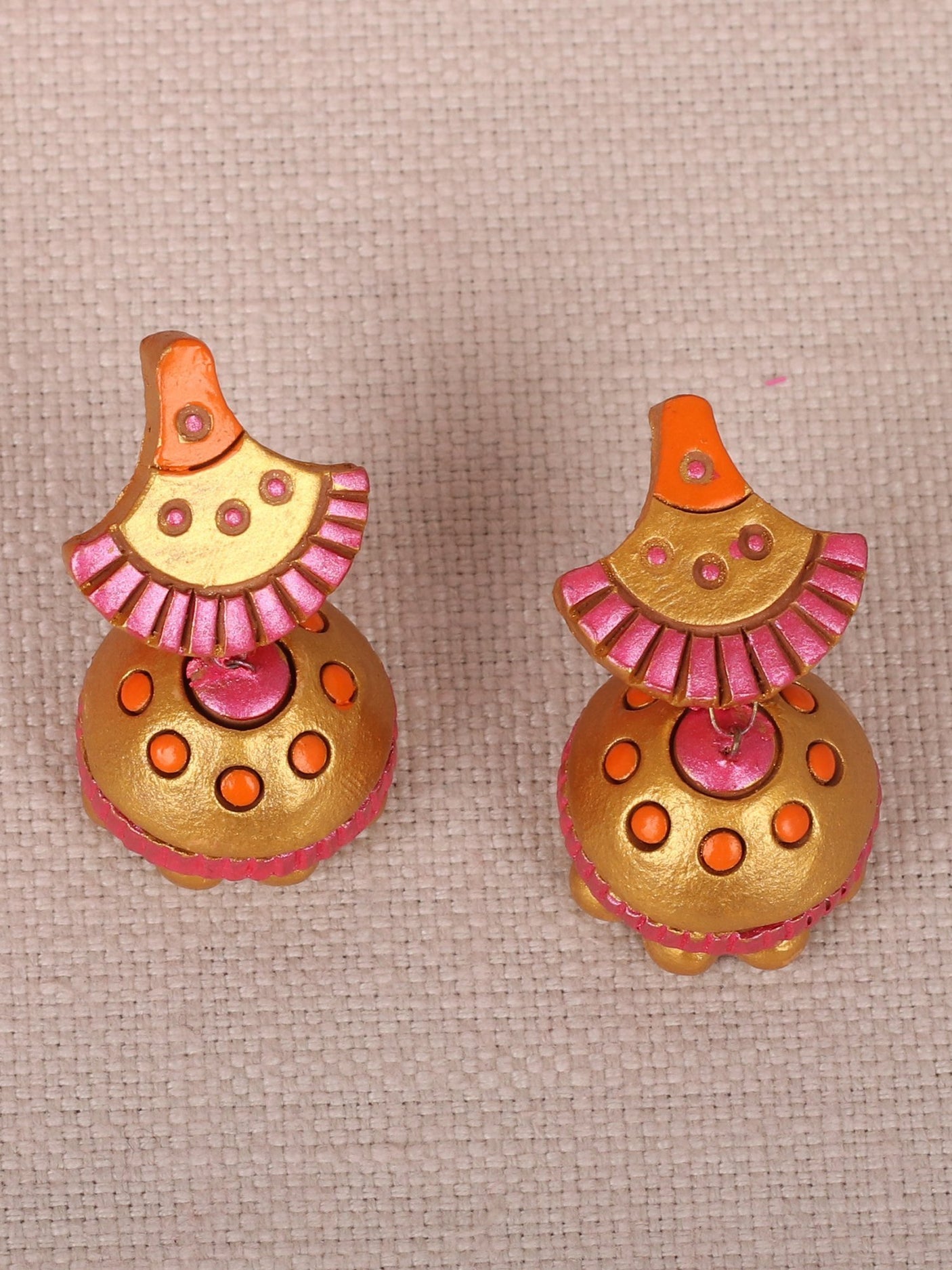 Muti-colored Beaded Terracotta Necklace Set - A Local Tribe