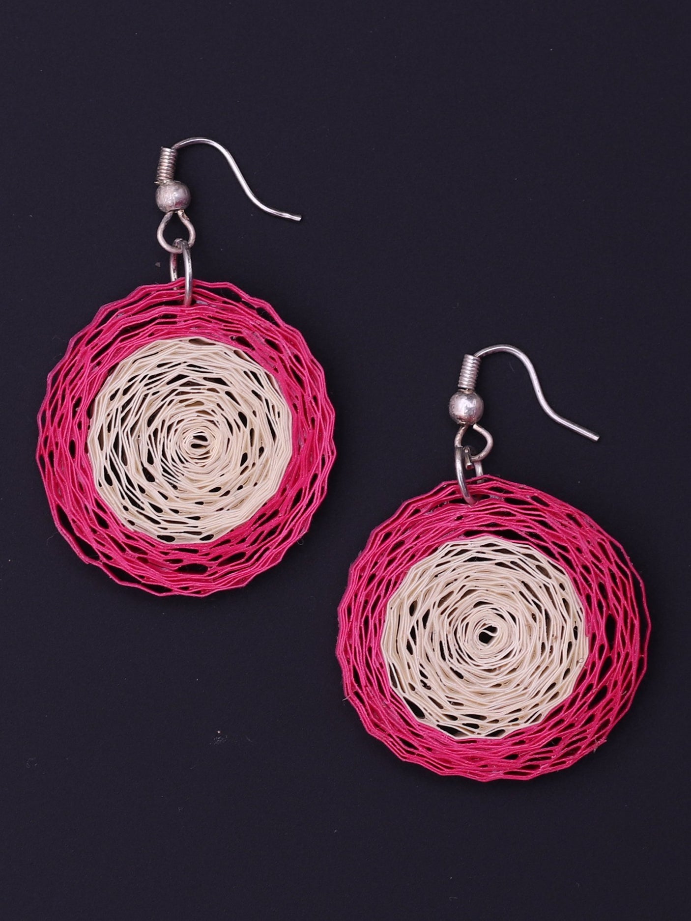 Pink White Wave Earrings - A Local Tribe