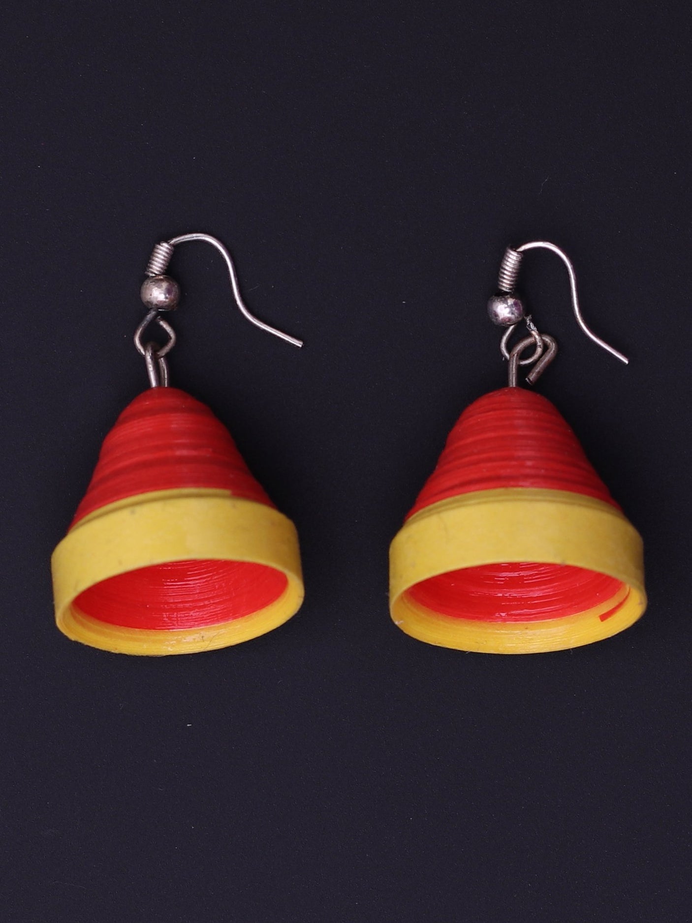 Red Yellow Dome Shaped Earrings - A Local Tribe
