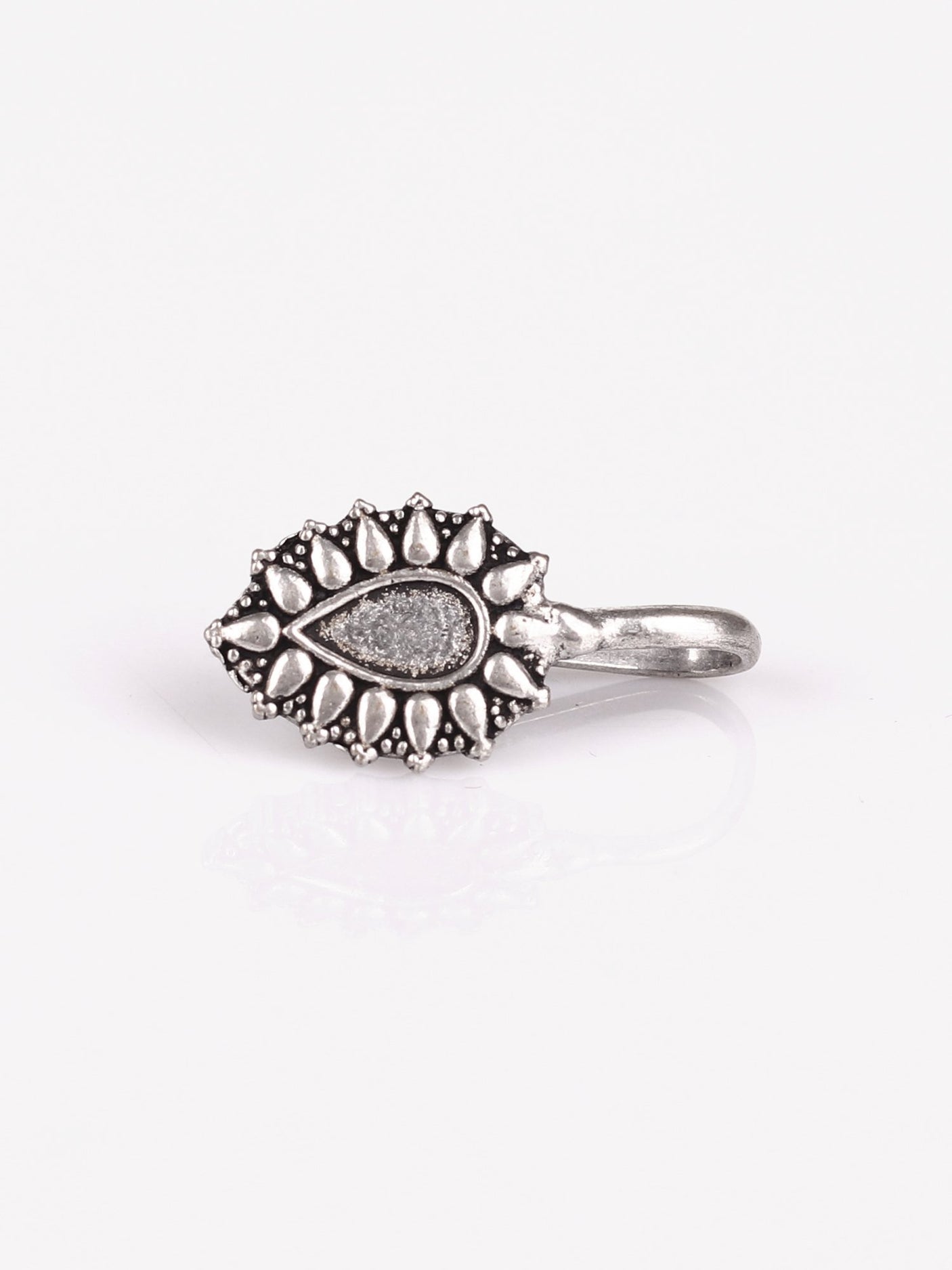 Set of 3 Silver Toned Brass Nose Clip - A Local Tribe