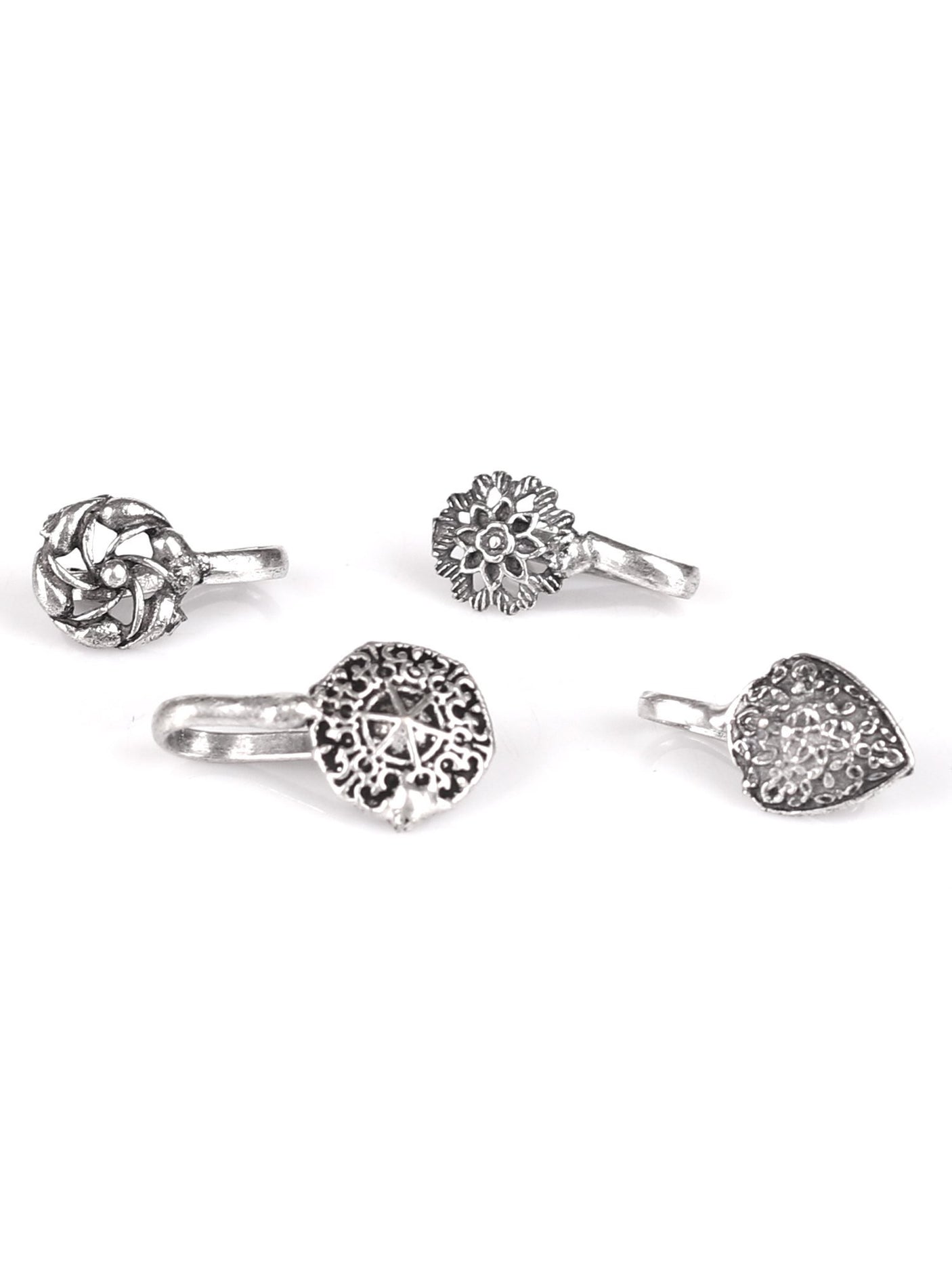 Set of 4 Flower Nose Pin - A Local Tribe