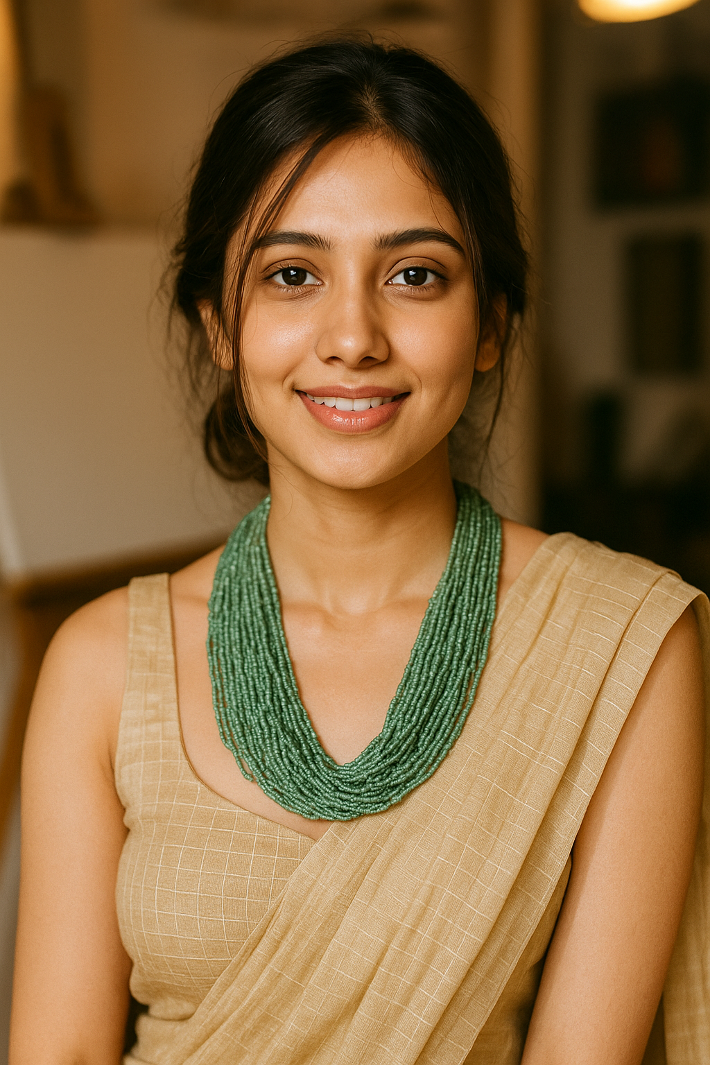 Sea Green Multi-Layer Beads Hand Braided Boho Necklace