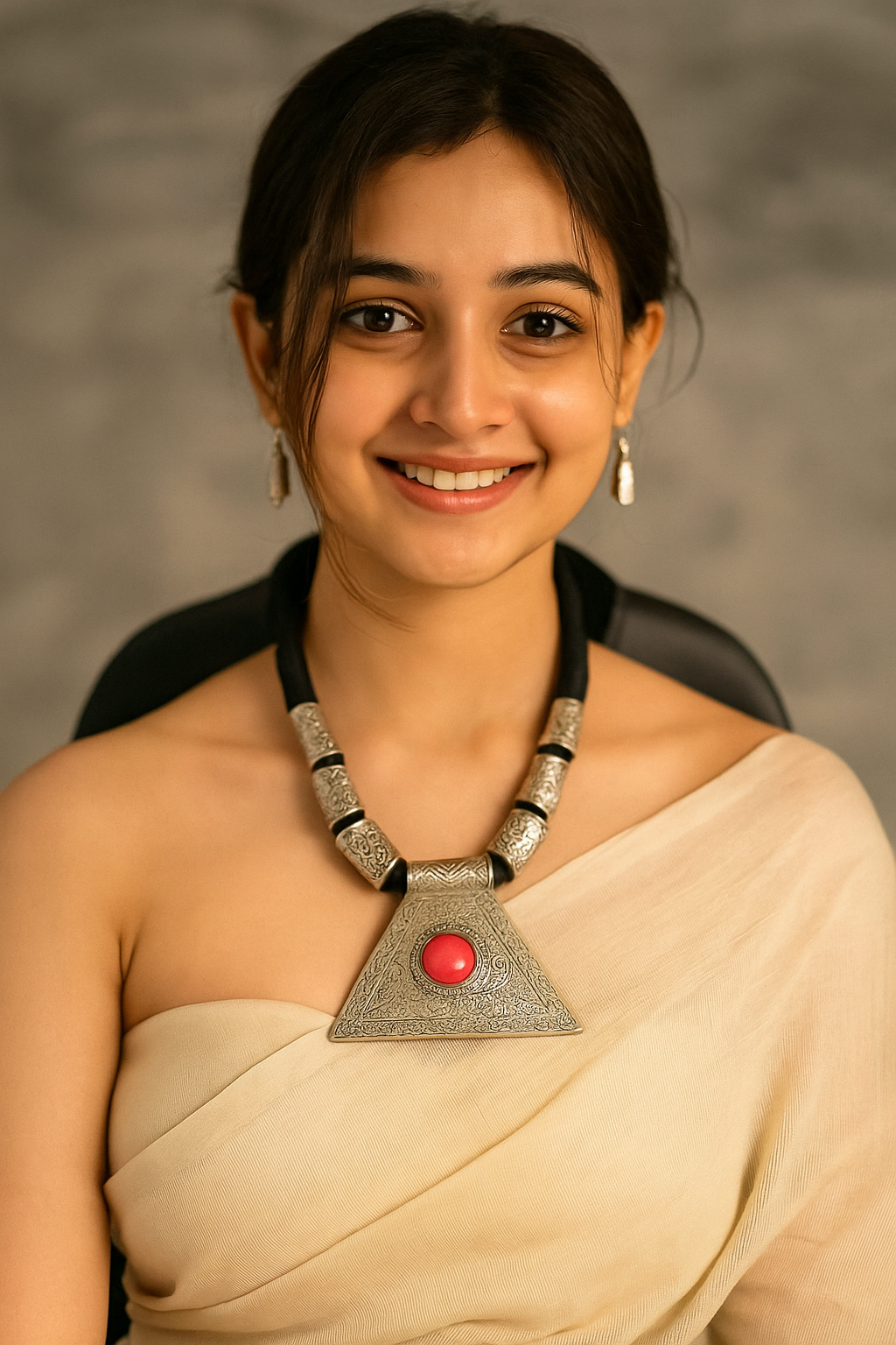 Rustic Radiance Red Stone Necklace
