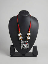 Abstract Hand Painted Fabric Necklace