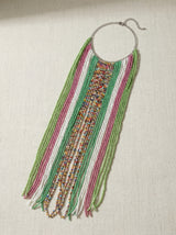Boho Beaded Long Statement Necklace