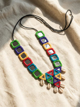 Tribal Mirror Statement Handmade Necklace