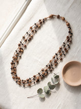 Brown Beads and Rope Multi Layer Boho Necklace