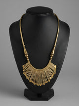 Elegant Gold Long Metal Necklace