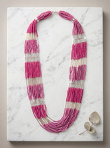 Shades of Pink Beaded Multi-Layer Handmade Necklace
