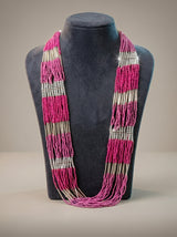 Shades of Pink Beaded Multi-Layer Handmade Necklace