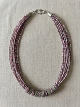 Shades of Purple Multi-Layer Beaded Boho Necklace