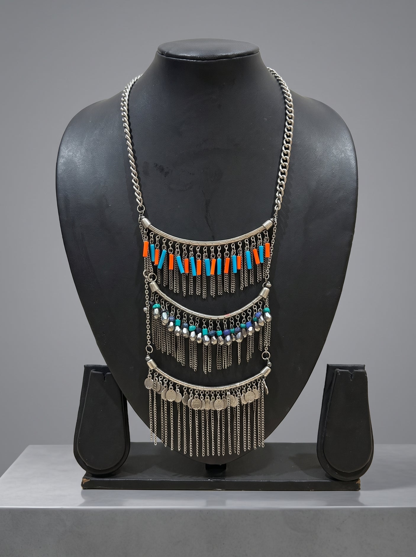 Layered Boho Chains and Beads Necklace