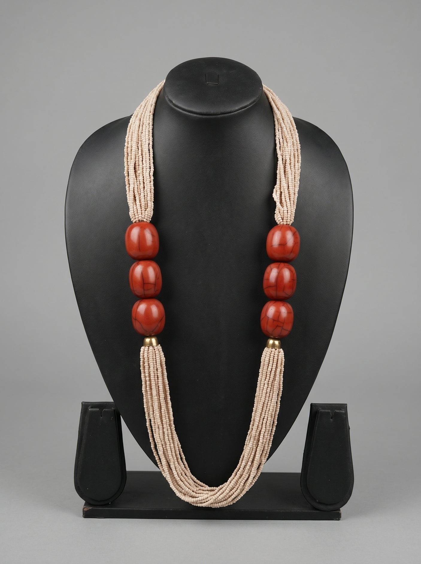 Beige Beaded Multi-Layer Handmade Necklace