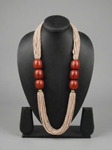 Beige Beaded Multi-Layer Handmade Necklace