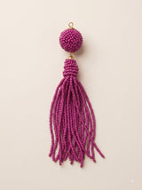 Pink Hand Beaded Dangler Earrings