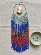 Multi-Color Beads Handmade Waterfall Necklace