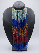 Multi-Color Beads Handmade Waterfall Necklace
