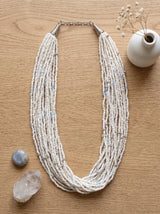 Multi-Layer Off-White Beads Necklace
