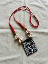 Abstract Hand Painted Fabric Necklace