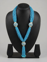 Blue Glass Beads Multi-Layer Handmade Necklace