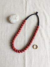 The Crimson Clay Artisan Bead Story Necklace
