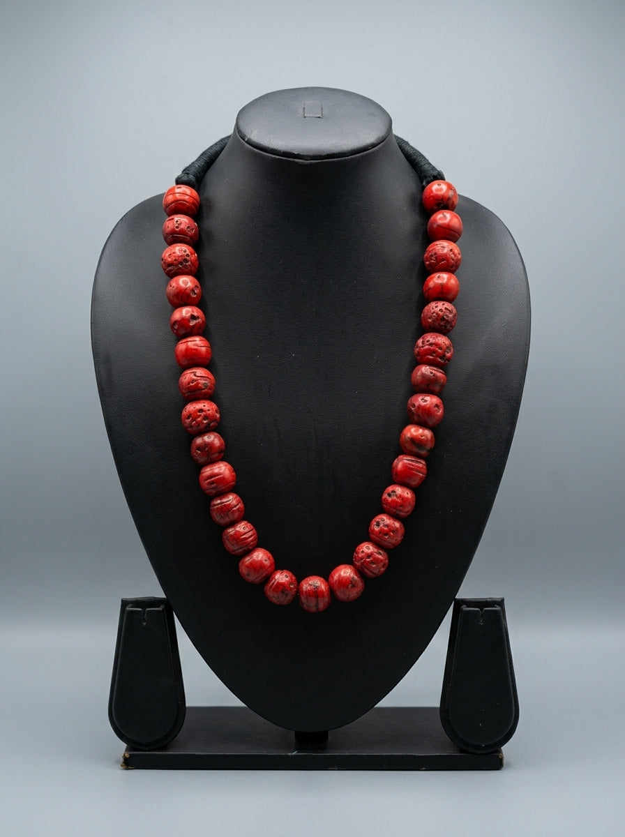 The Crimson Clay Artisan Bead Story Necklace