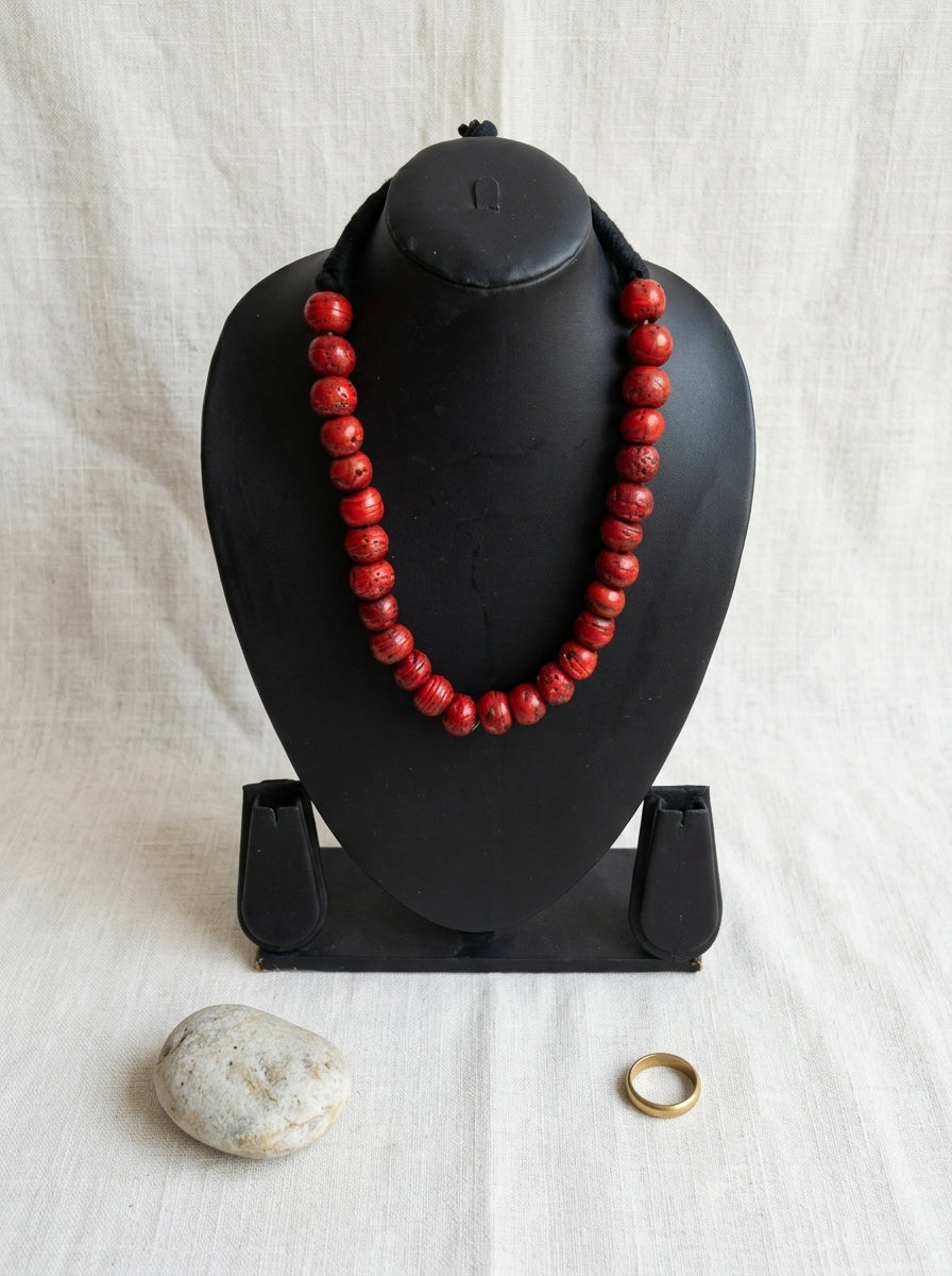 The Crimson Clay Artisan Bead Story Necklace