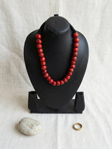 The Crimson Clay Artisan Bead Story Necklace