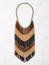 Shades of Brown Beads Handmade Boho Necklace