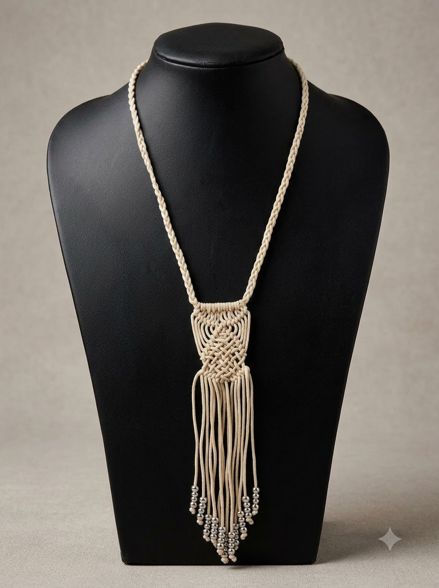 Macrame Rope Handmade Long Necklace