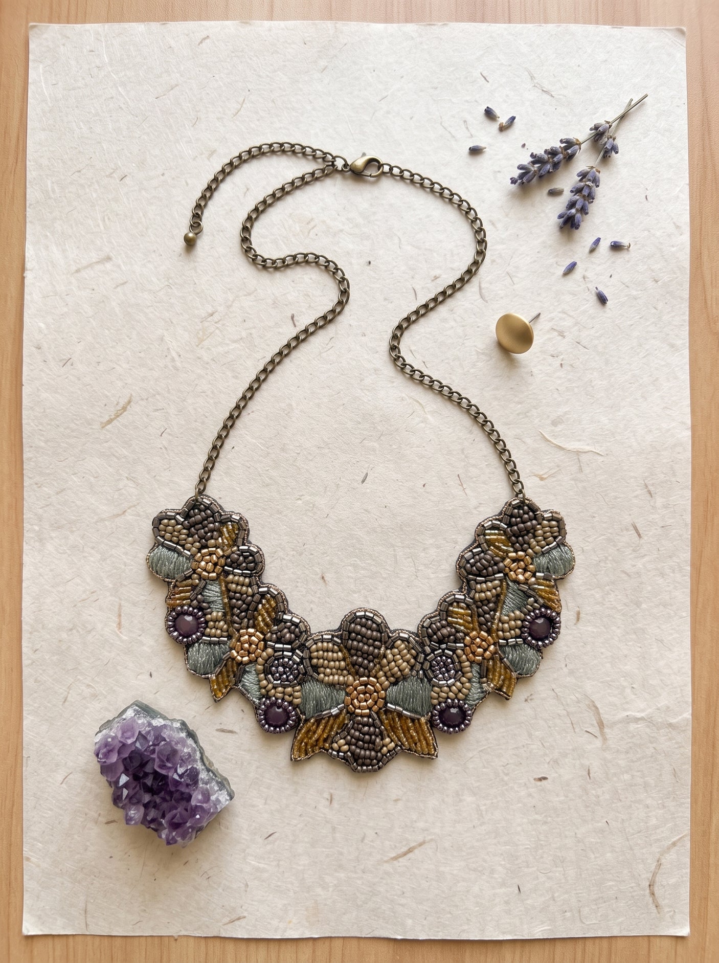 Intricate Bead Work Choker Necklace