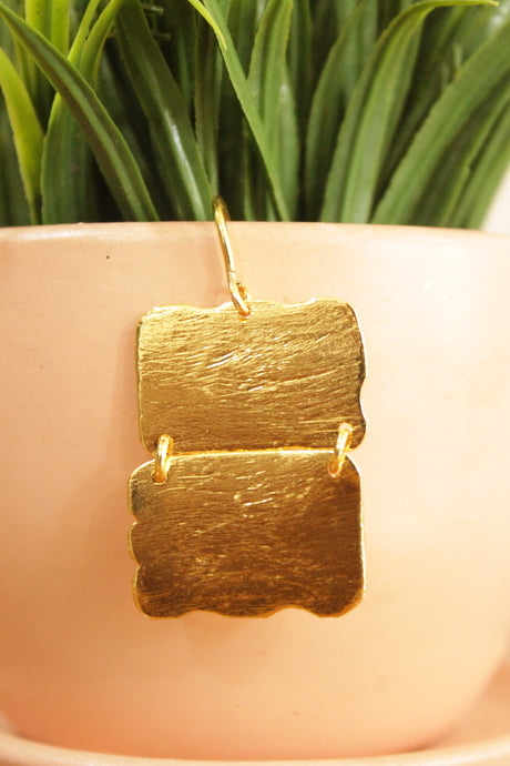 Unique Handmade Gold Plated Hook Earrings