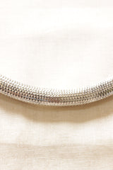 Intricately Detailed Oxidised Finish Silver Plated Hasli Necklace