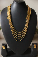 Gold Plated Multi-Layer Stamped Coins Temple Jewelry Necklace Set