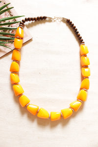 Brass, Resin and Wooden Beads Necklace
